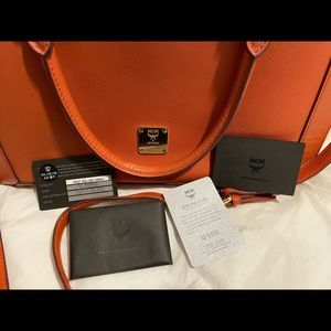 MCM 2 way sling and tote bag